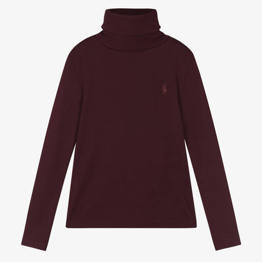 Ralph Lauren-Красный хлопковый свитер с высоким воротом | Childrensalon Outlet
