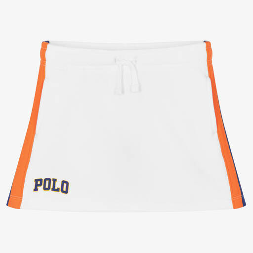 Polo Ralph Lauren-Jupe blanche en coton Fille | Childrensalon Outlet