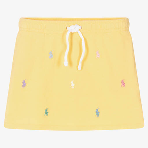 Polo Ralph Lauren-Girls Yellow Piqué Skirt | Childrensalon Outlet