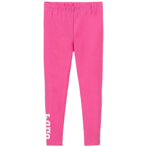 Polo Ralph Lauren-Pink Cotton Logo Leggings | Childrensalon Outlet