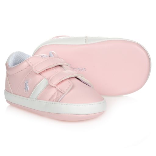 Ralph Lauren-Rosa Krabbel-Sneaker für Babys | Childrensalon Outlet