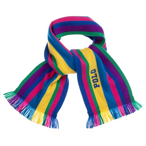 Polo Ralph Lauren-Striped Wool Scarf (131cm) | Childrensalon Outlet