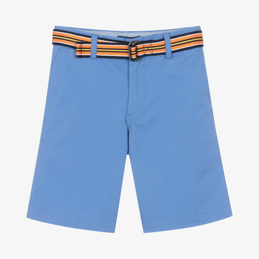 Ralph Lauren-Teen Boys Blue Cotton Chino Shorts | Childrensalon Outlet