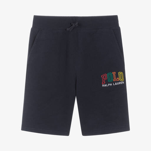 Ralph Lauren-Teen Boys Blue Cotton Logo Shorts | Childrensalon Outlet
