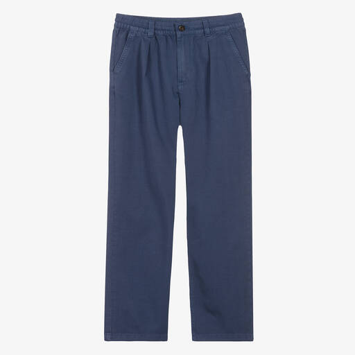 Ralph Lauren-Teen Boys Blue Cotton Trousers | Childrensalon Outlet