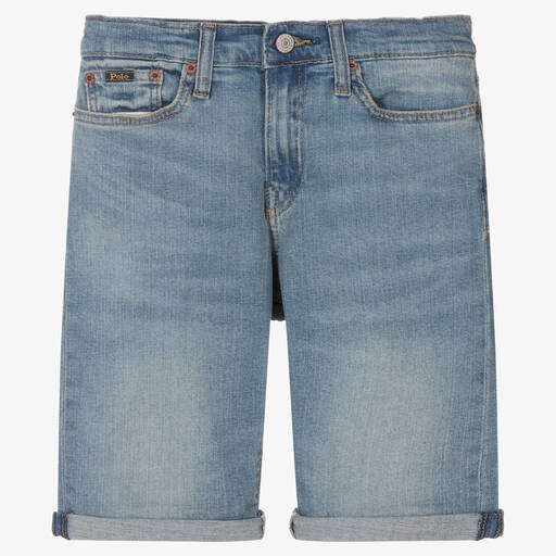 Polo Ralph Lauren-Teen Boys Blue Denim Shorts | Childrensalon Outlet