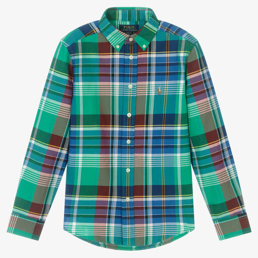 Polo Ralph Lauren-Teen Boys Cotton Tartan Shirt | Childrensalon Outlet