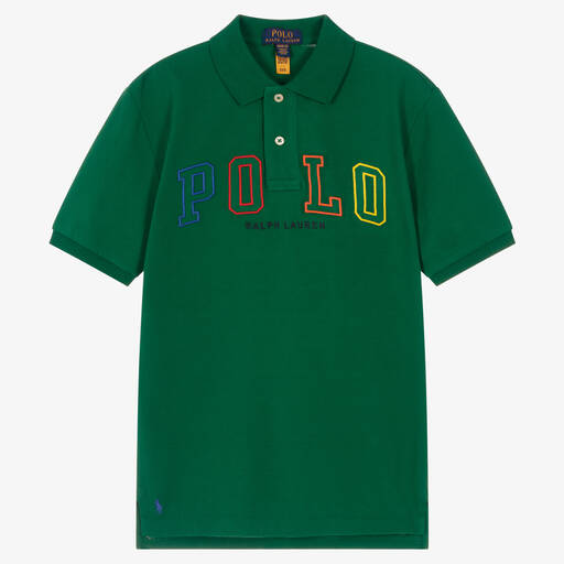 Polo Ralph Lauren-Teen Boys Green Logo Polo Shirt | Childrensalon Outlet