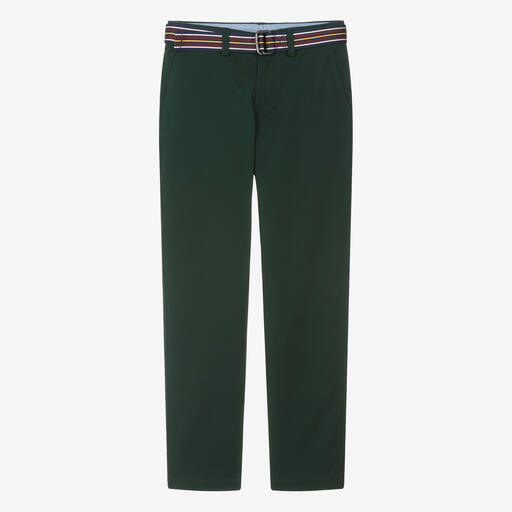 Ralph Lauren-Pantalon chino skinny vert ado | Childrensalon Outlet