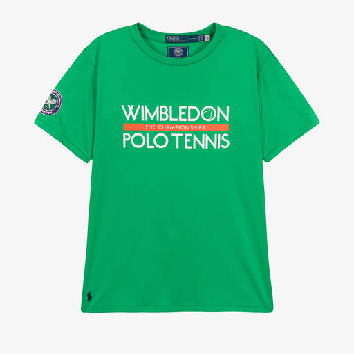 Polo Ralph Lauren-Teen Boys Green Wimbledon Sports T-Shirt | Childrensalon Outlet