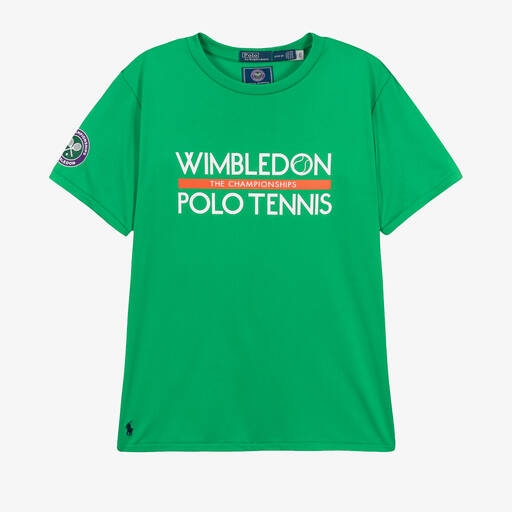 Поло Ralph Lauren-Зеленая спортивная футболка Wimbledon для мальчиков-подростков | Childrensalon Outlet