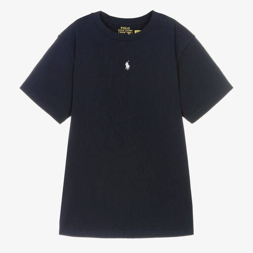 Ralph Lauren-Teen Boys Navy Blue Cotton T-Shirt | Childrensalon Outlet