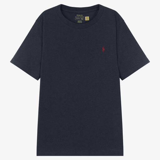 Ralph Lauren-Navyblaues Teen Baumwoll-T-Shirt | Childrensalon Outlet