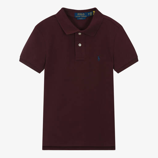 Ralph Lauren-Teen Boys Red Cotton Piqué Polo Shirt | Childrensalon Outlet