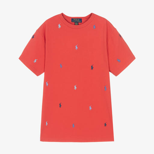 Ralph Lauren-Teen Boys Red Cotton T-Shirt | Childrensalon Outlet