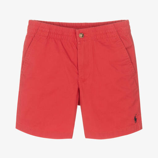 Polo Ralph Lauren-Teen Boys Red Twill Logo Shorts | Childrensalon Outlet