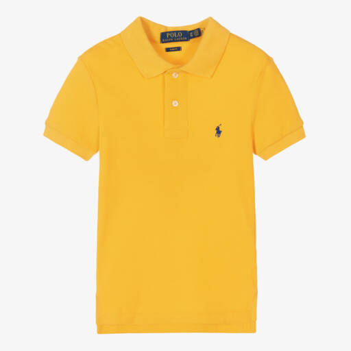 Ralph Lauren-Teen Boys Yellow Cotton PiquÃ© Polo Shirt | Childrensalon Outlet