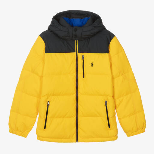 Ralph Lauren-Teen Boys Yellow Down-Fill Puffer Jacket | Childrensalon Outlet