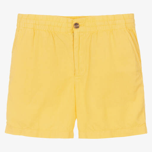 Ralph Lauren-Teen Boys Yellow Linen & Cotton Shorts | Childrensalon Outlet