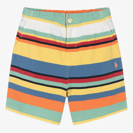 Ralph Lauren-شورت مقلم قطن لون أصفر للمراهقين | Childrensalon Outlet