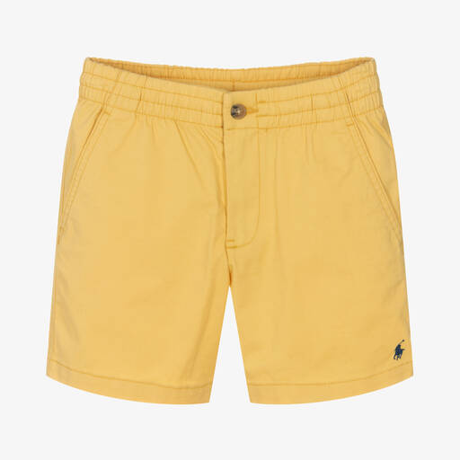 Polo Ralph Lauren-Teen Boys Yellow Twill Logo Shorts | Childrensalon Outlet