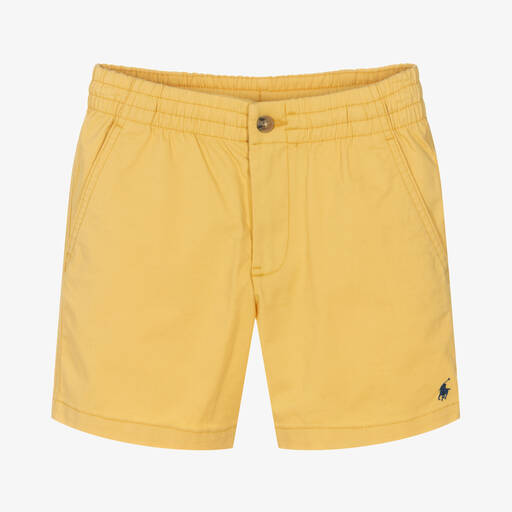 Polo Ralph Lauren-شورت تينز ولادي قطن تويل لون أصفر | Childrensalon Outlet