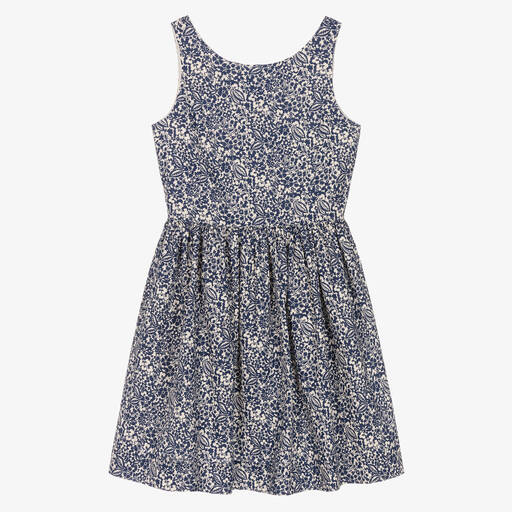 Ralph Lauren-Синее хлопковое платье в цветочек | Childrensalon Outlet