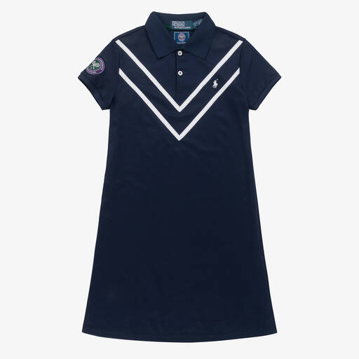 Ralph Lauren-Teen Girls Blue Wimbledon Polo Dress | Childrensalon Outlet