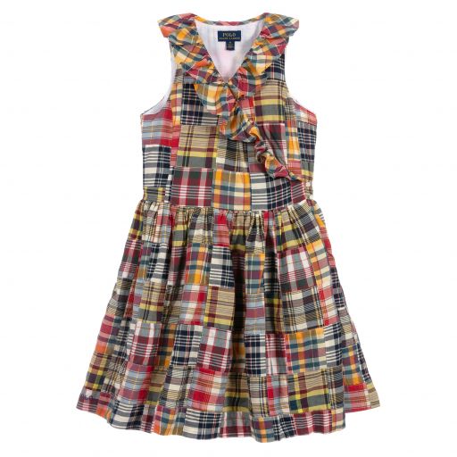 Polo Ralph Lauren-Teen Girls Checked Logo Dress | Childrensalon Outlet