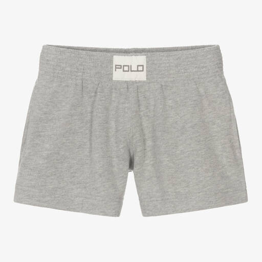 Polo Ralph Lauren-Teen Girls Grey Logo Shorts | Childrensalon Outlet