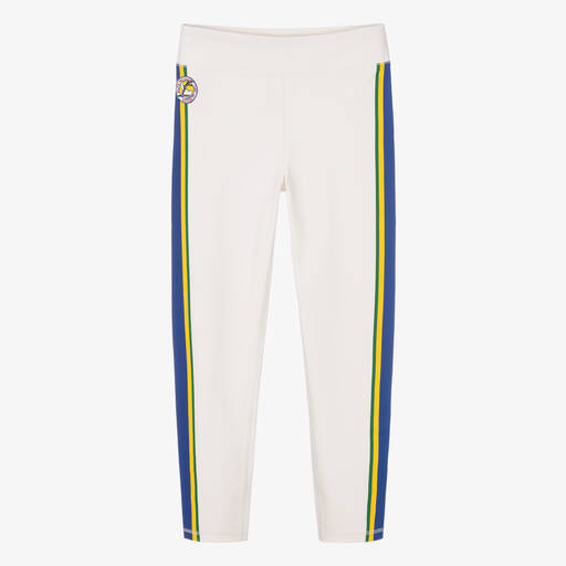 Polo Ralph Lauren-Teen Girls Ivory Logo Striped Leggings | Childrensalon Outlet