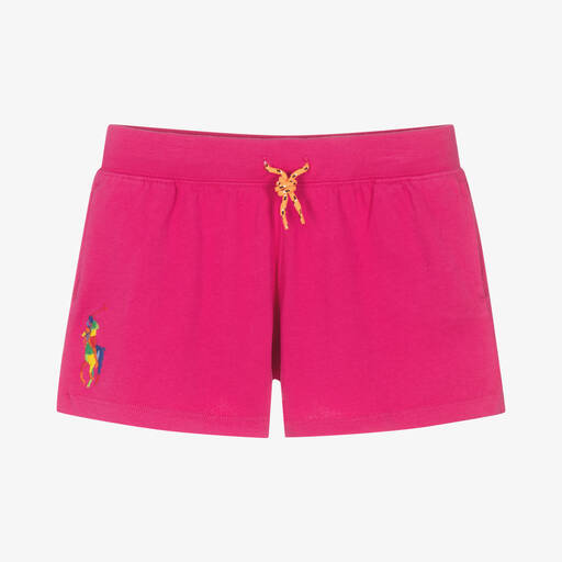 Ralph Lauren-Teen Girls Pink Cotton Big Pony Shorts | Childrensalon Outlet