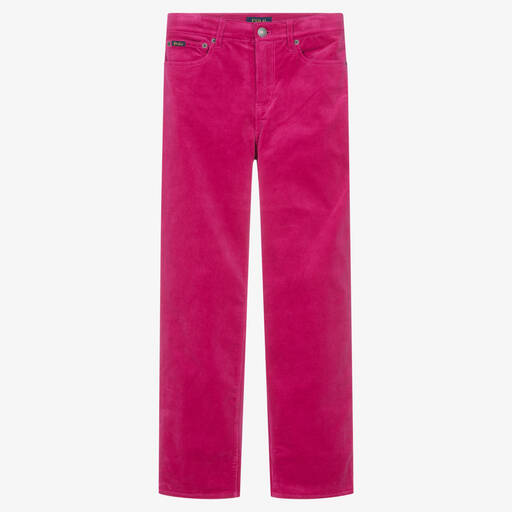 Ralph Lauren-Teen Girls Pink Cotton Corduroy Jeans | Childrensalon Outlet