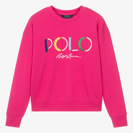 Ralph Lauren-Teen Girls Pink Cotton Sweatshirt | Childrensalon Outlet