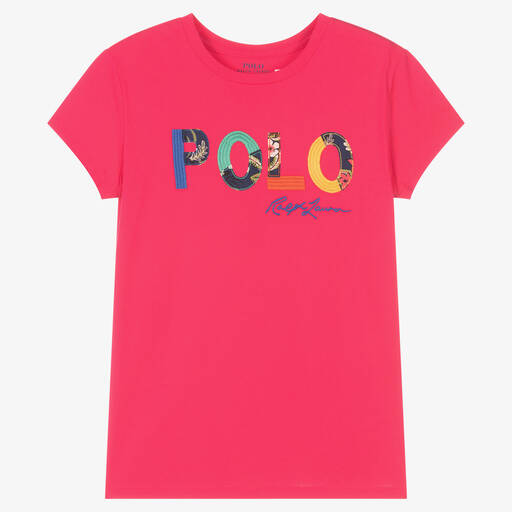 Ralph Lauren-Teen Girls Pink Cotton T-Shirt | Childrensalon Outlet