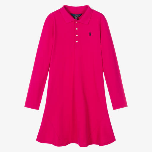 Polo Ralph Lauren-Teen Girls Pink Polo Dress | Childrensalon Outlet
