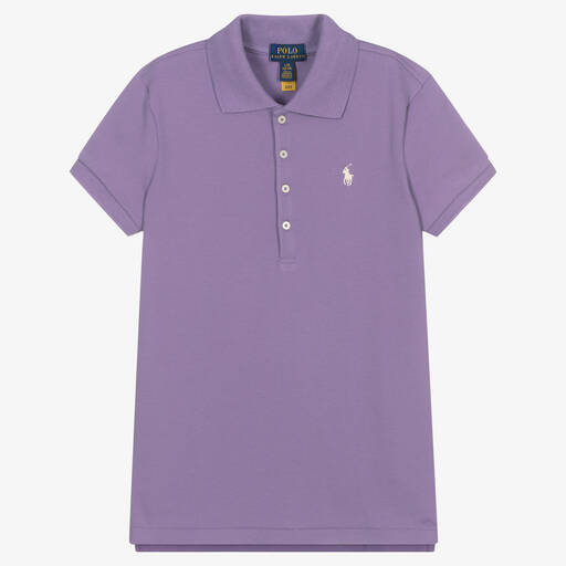 Polo Ralph Lauren-Teen Girls Purple Polo Shirt | Childrensalon Outlet