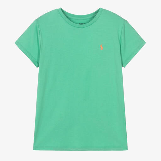 Ralph Lauren-Teen Girls Turquoise Green T-Shirt  | Childrensalon Outlet