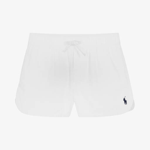 Polo Ralph Lauren-Teen Girls White Cotton Shorts | Childrensalon Outlet