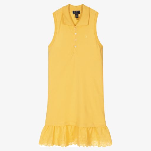 Polo Ralph Lauren-Gelbes Teen Baumwollkleid (M) | Childrensalon Outlet