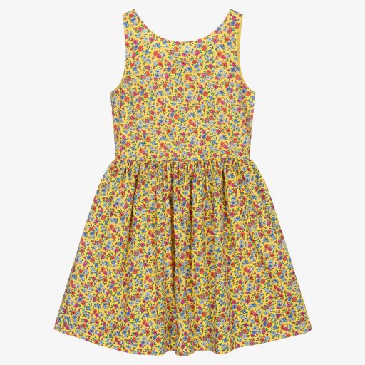 Polo Ralph Lauren-Gelbes, geblümtes Teen Kleid (M) | Childrensalon Outlet