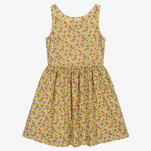 Поло Ralph Lauren-Желтое платье в цветочек для девочек-подростков | Childrensalon Outlet