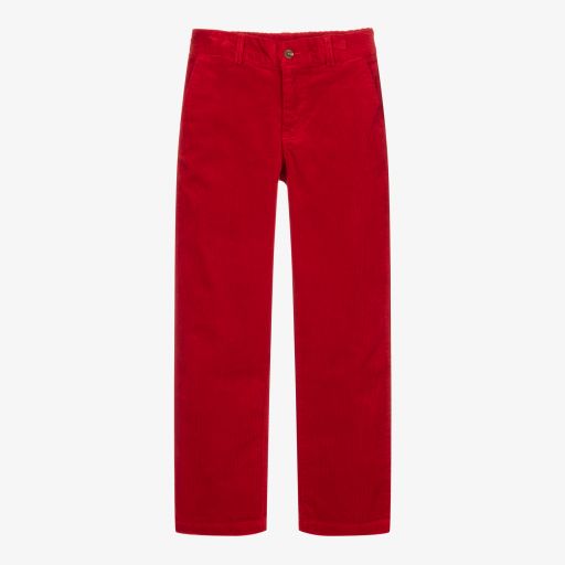Polo Ralph Lauren-Pantalon rouge en velours côtelé Ado | Childrensalon Outlet