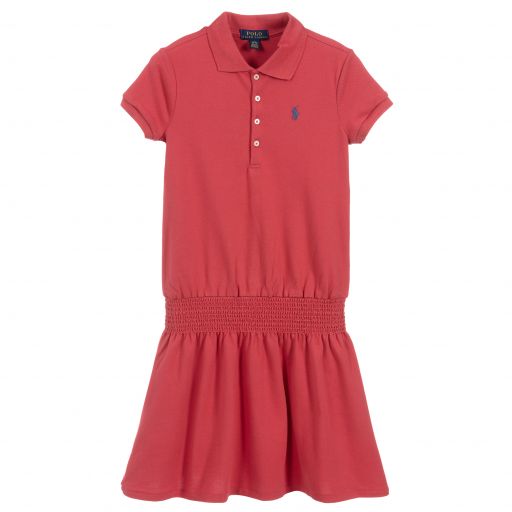 Polo Ralph Lauren-Teen Red Logo Polo Dress | Childrensalon Outlet