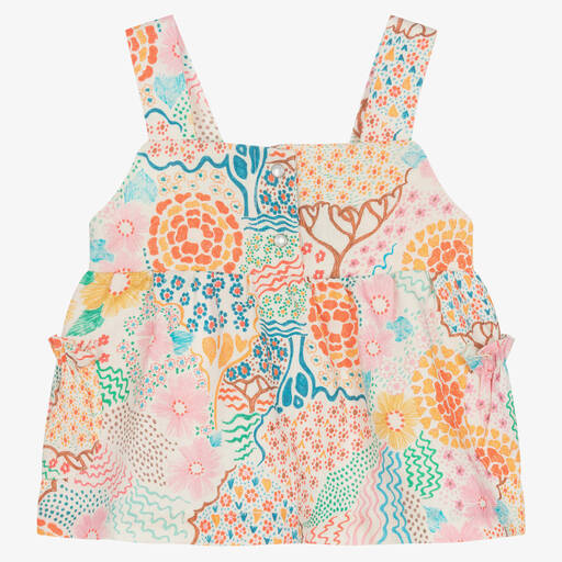 RaspberryPlum-Baby Girls Colourful Print Linen Dress | Childrensalon Outlet