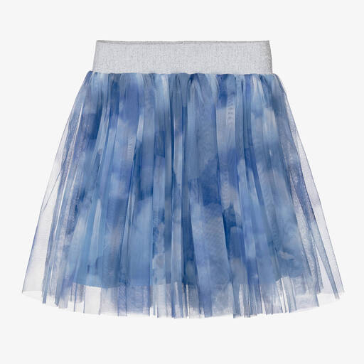 RaspberryPlum-Girls Blue Tulle Horse & Stars Skirt | Childrensalon Outlet