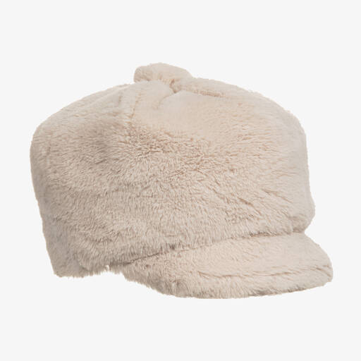 RaspberryPlum-Girls Ivory Plush Faux Fur Hat | Childrensalon Outlet