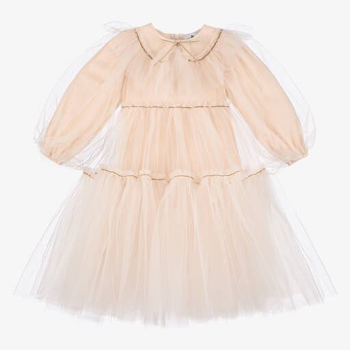 RaspberryPlum-Girls Pale Pink Tulle Gown | Childrensalon Outlet