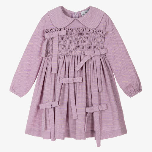 RaspberryPlum-Robe violette à nœuds fille | Childrensalon Outlet