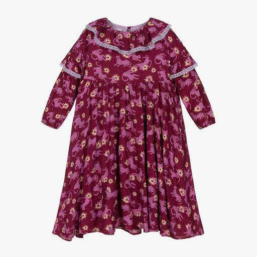 RaspberryPlum-Violettes Gepardenkleid (M)  | Childrensalon Outlet